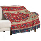 Antique Turkish Carpet Kilim Print Durable Throw Blanket