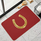 Cowboy Luck Horseshoe Art  Easy Maintenance Bath Mat