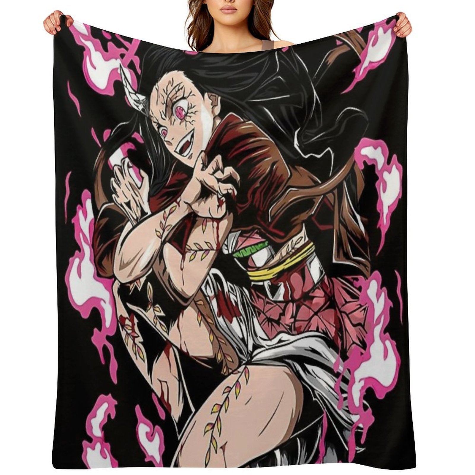 Nezuko  The Chosen Demon Premium Throw Blanket