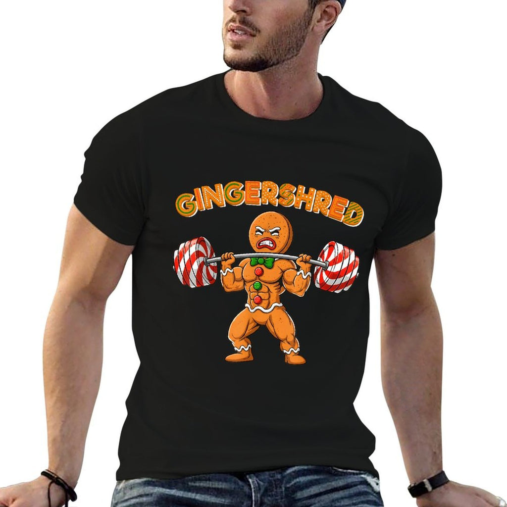 GingerShred Gingerbread Workout Pjs Christmas Xmas Men  Tagless Design T-Shirt