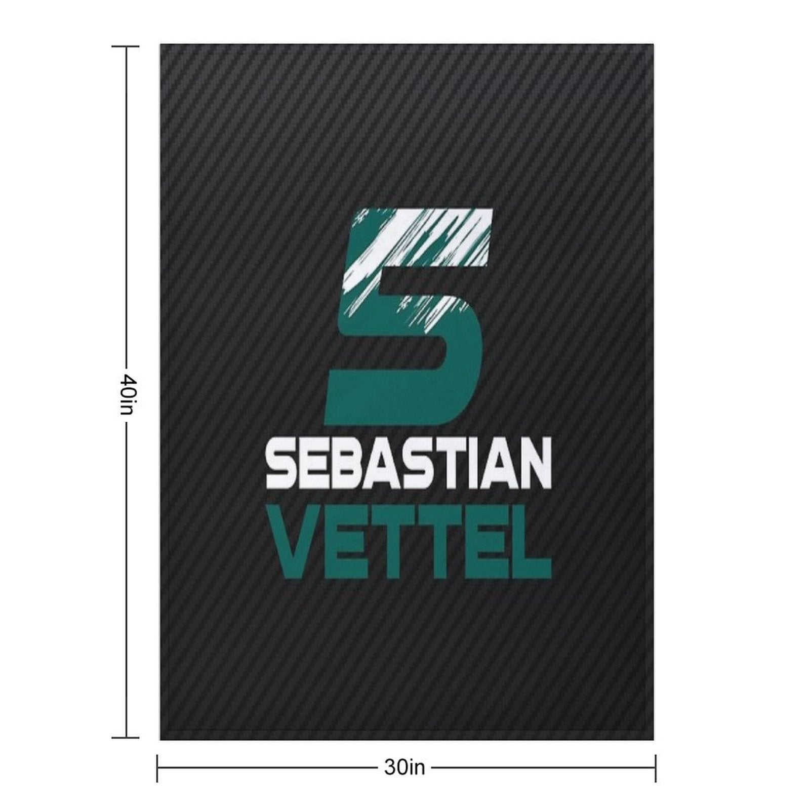 Sebastian Vettel 5 2021 Shrink-resistant Throw Blanket
