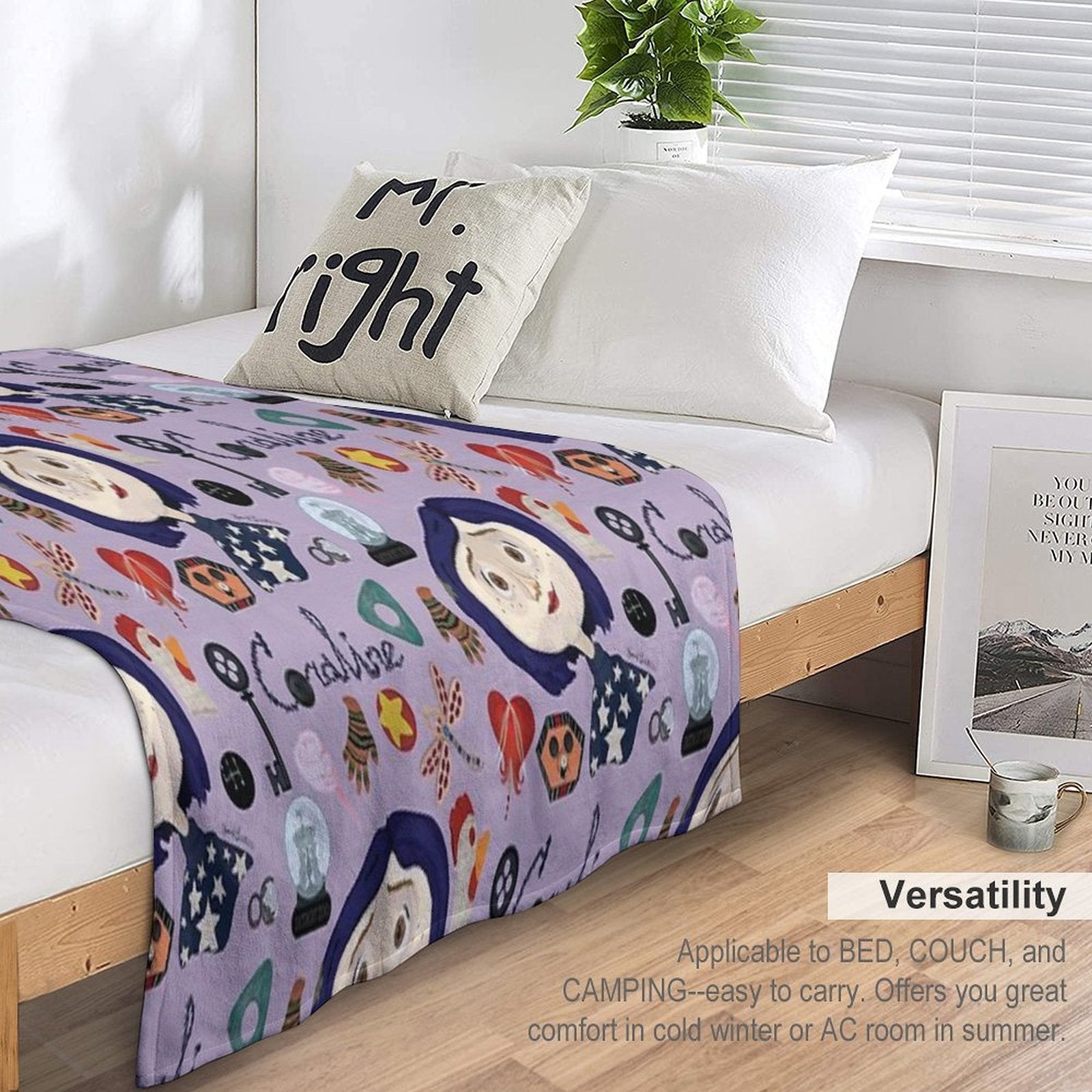 At The Pink Palace Apartments Pattern Easy Care Throw Blanket