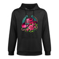 Pink Western Cowgirl Hat Boho Style with Rose Floral All-Day Comfort Hoodie