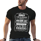 I Am Already Taken By A Freaking Awesome Guy Born in March  Oversized Silhouette T-Shirt