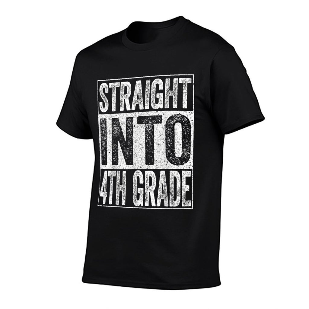 Straight Into 4th Grade Boy Girl Back To School  Lightweight T-Shirt