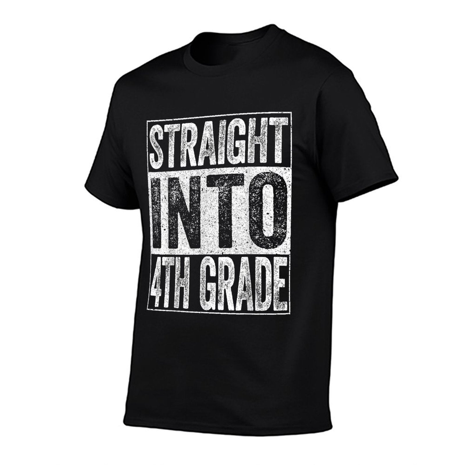 Straight Into 4th Grade Boy Girl Back To School  Lightweight T-Shirt