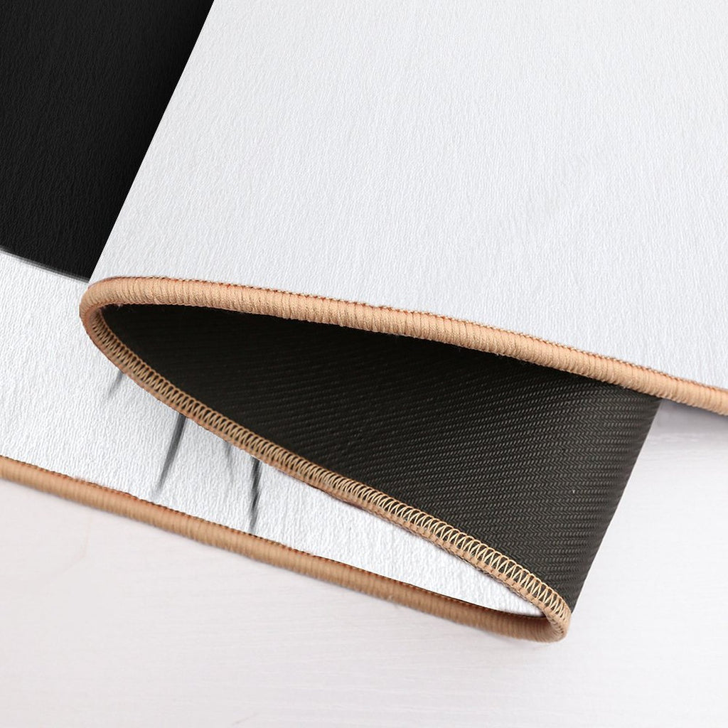 Black Cat Peeking Around The Corner Silhouette  Long-Lasting Bath Mat