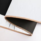 Black Cat Peeking Around The Corner Silhouette  Long-Lasting Bath Mat