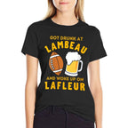 Womens Funny Got Drunk at Lambeau And Woke Up On Lafleur Fans  Rolled Sleeves T-Shirt