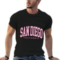 San Diego Preppy Retro Throwback Girls Womens Pink Vintage  Affordable Price T-Shirt