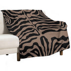 Tiger Pattern in Black And Gold Compact Throw Blanket