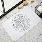 Goat Head Mandala  Dirt-Trapping Bath Mat