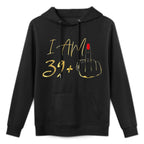 Womens I Am 39 Plus 1 Middle Finger For A 40th Birthday Kangaroo Pocket Hoodie
