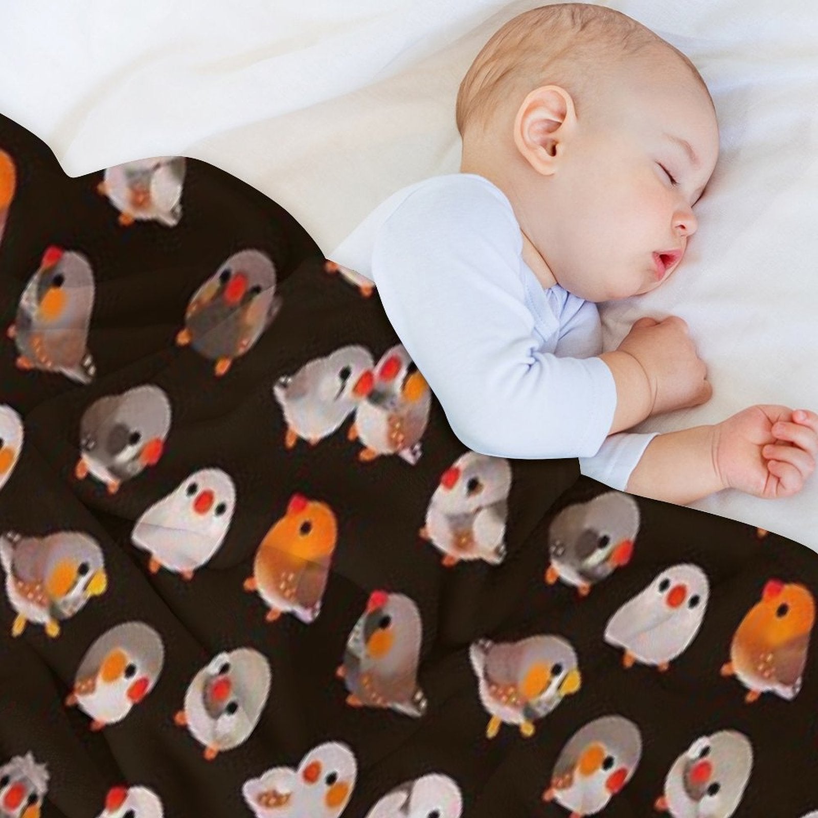 Zebra Finch - Textdark Anti-pilling Throw Blanket