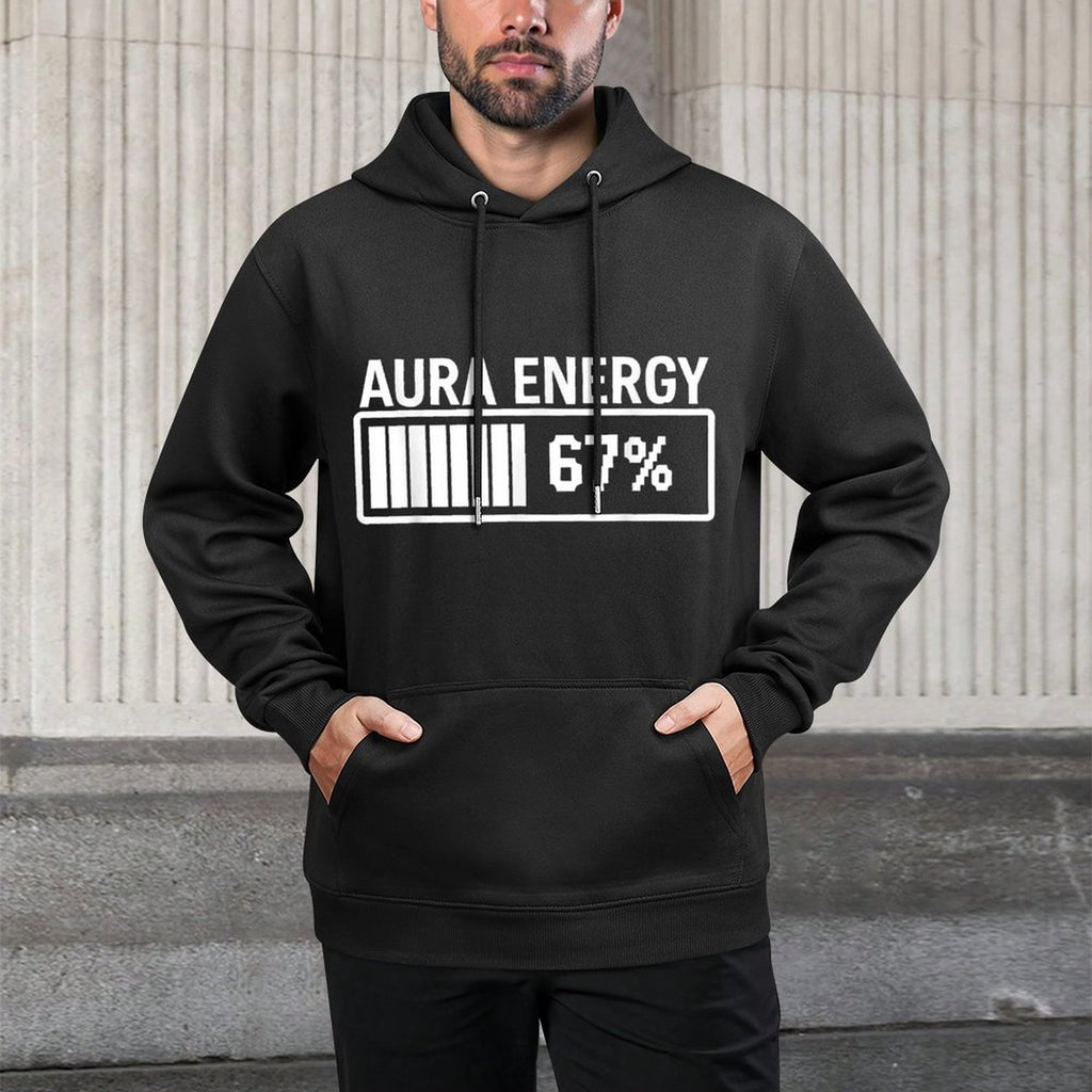 Aura Energy at 67 Funny Six Seven Meme Gen Alpha Slang Versatile Streetwear Hoodie
