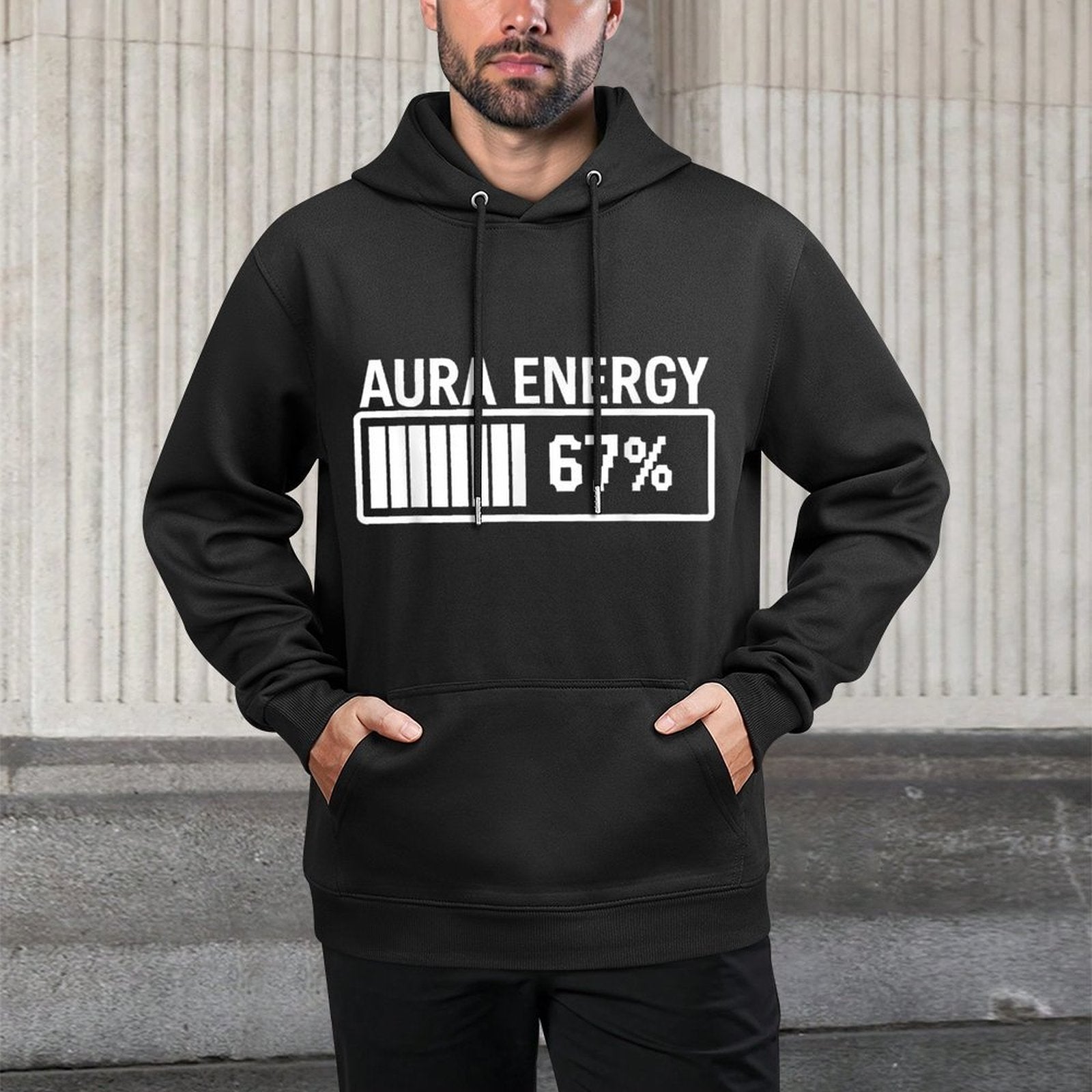 Aura Energy at 67 Funny Six Seven Meme Gen Alpha Slang Versatile Streetwear Hoodie