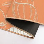 Orange Creamiscle Seashells And Starfish Pattern  Odorless Bath Mat