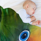 Tropical Green Parrot Shrink-resistant Throw Blanket