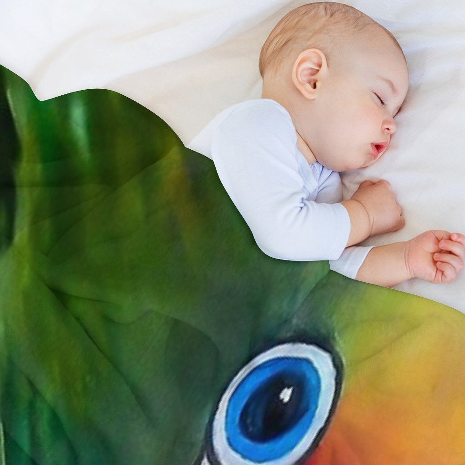 Tropical Green Parrot Shrink-resistant Throw Blanket