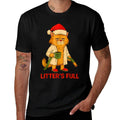 Litter’s Full Funny Christmas Cat Santa Claus Women Men  Affordable Price T-Shirt