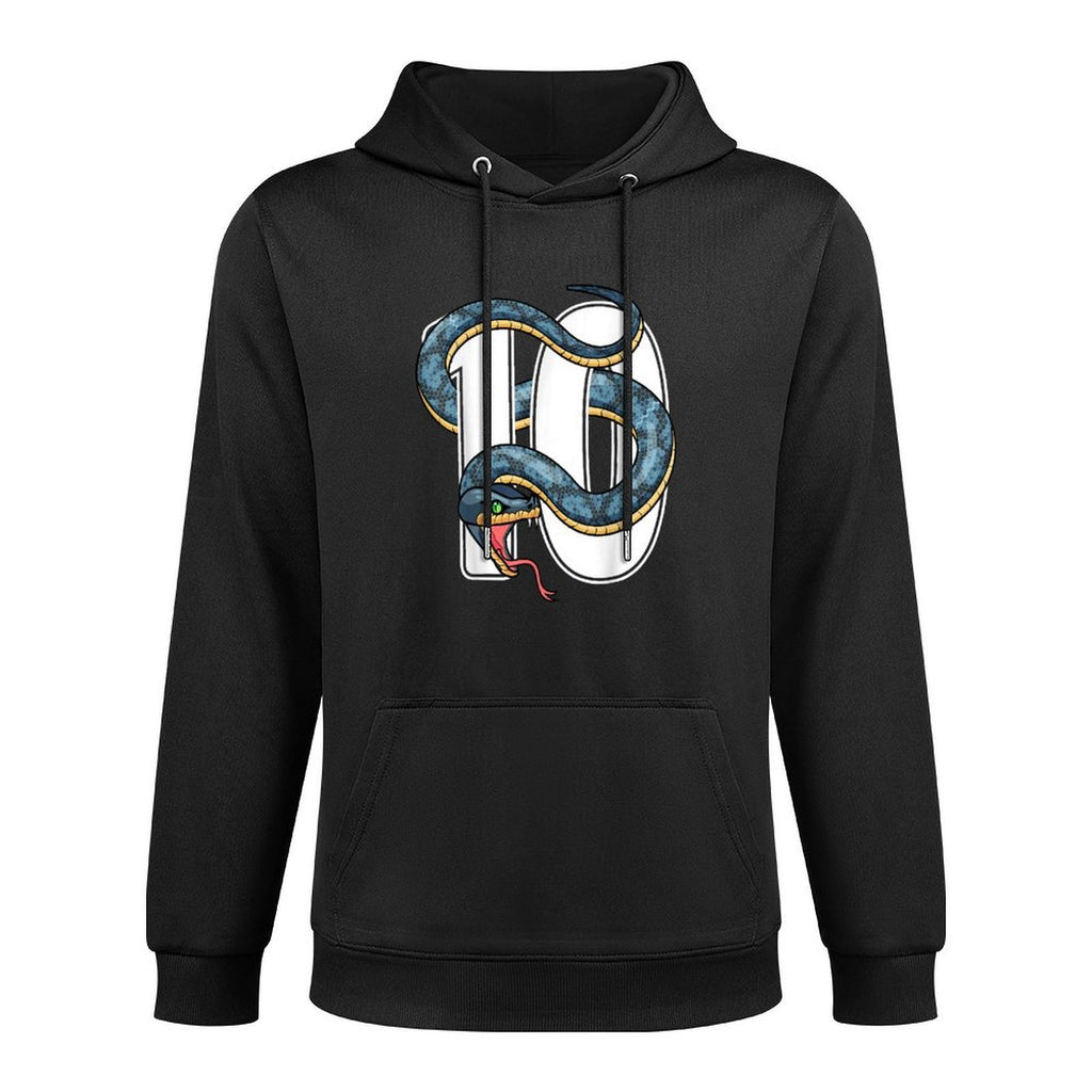 10th Birthday Snake Lover Ten 10 Year Old Birthday Boy Girl Casual Wear Hoodie