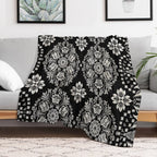 Vintage Bandana Coverlet Textile Print  Cali Boho  Bossy Cat Home Multi-functional Throw Blanket