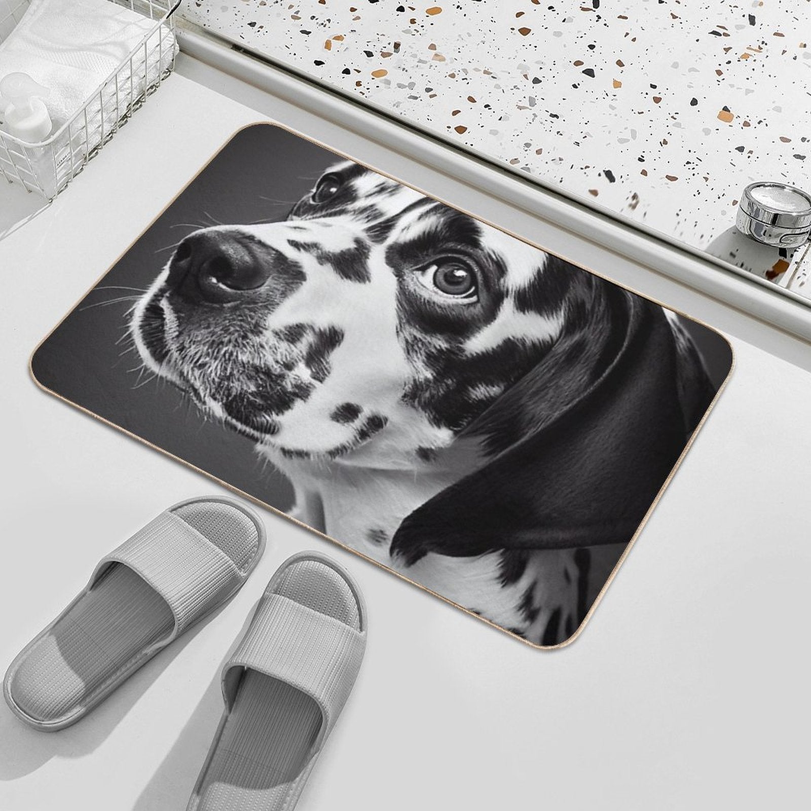 Dalmatian Dog  Easy Maintenance Bath Mat