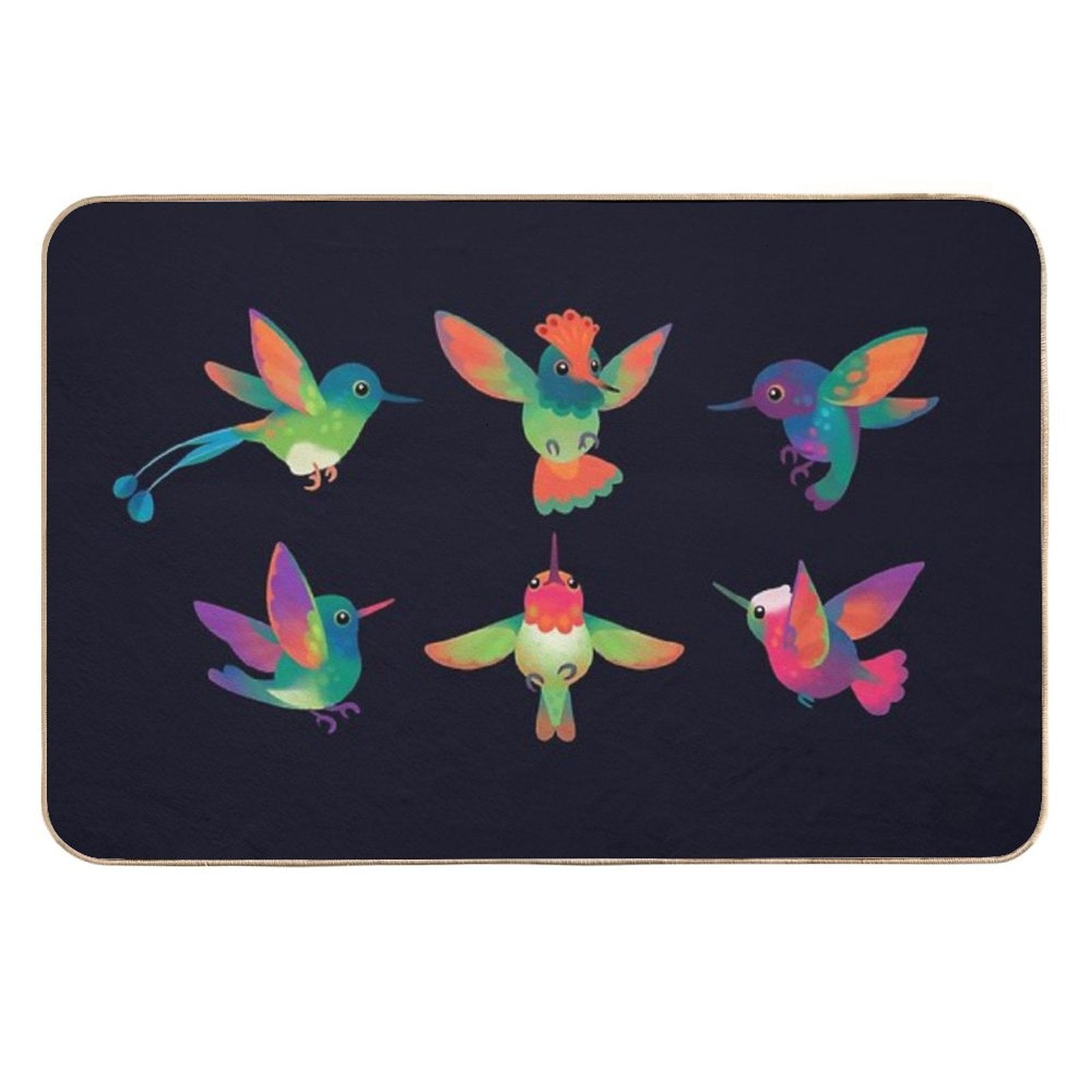 Hummingbird  Stain-Proof Bath Mat