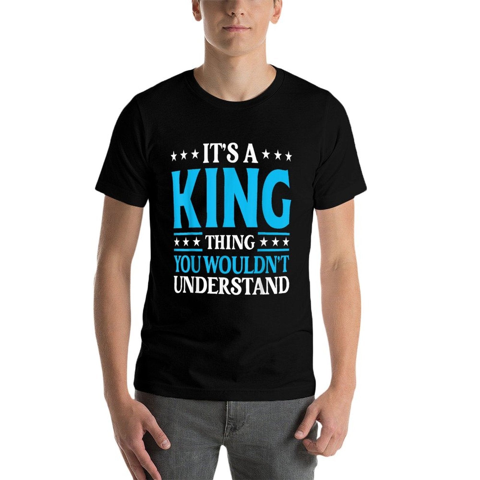 Its A King Thing Surname Funny Family Last Name King  Heathered Texture T-Shirt
