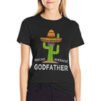Funny Godfather Godparent Humor Saying  Trendy Pattern T-Shirt