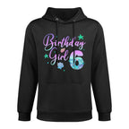 6 Year Old Birthday Mermaid 6th Birthday Daughter Girl Easy Care Hoodie
