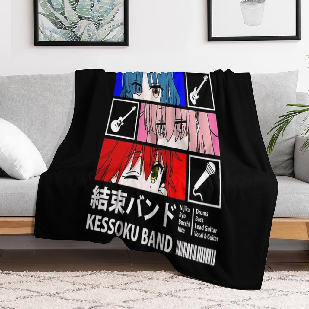 Kessoku Band Line Up Lightweight Throw Blanket