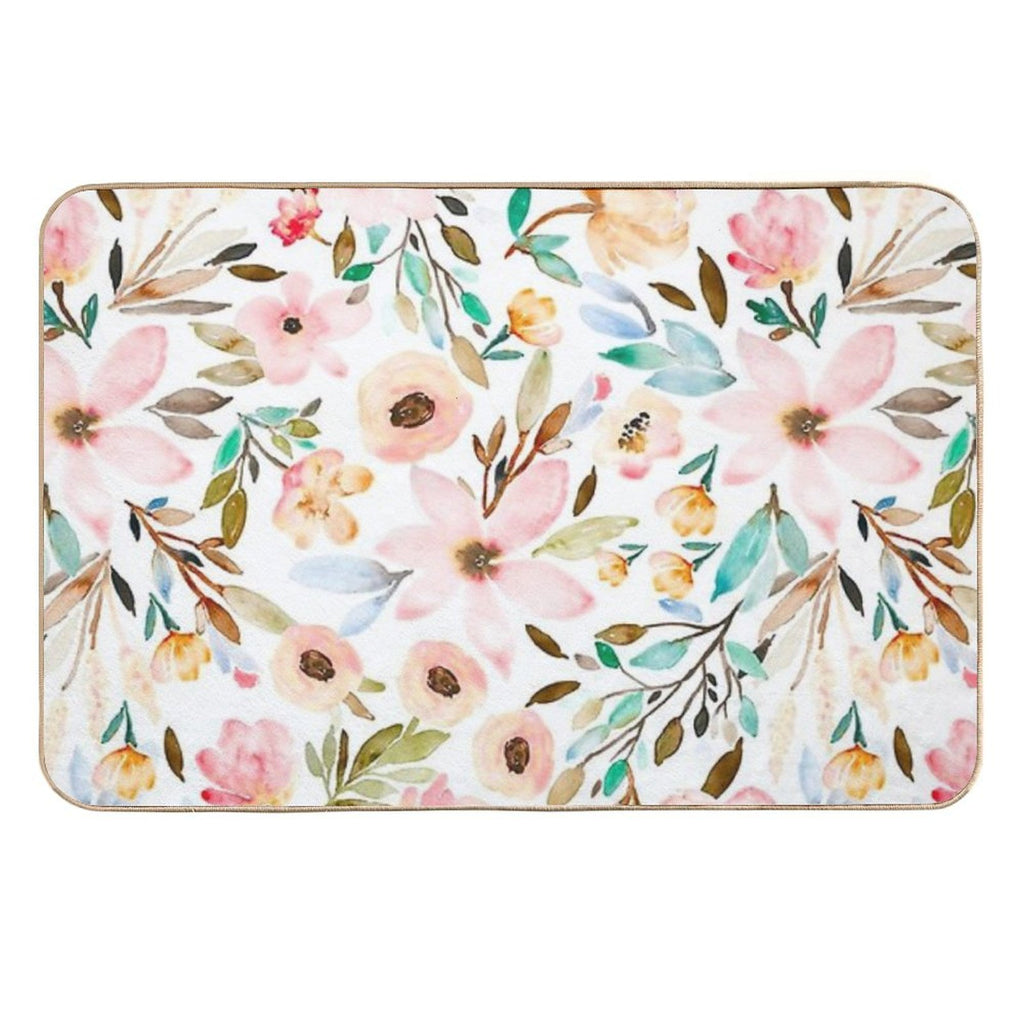 Botanical Floral  Anti-Trip Bath Mat