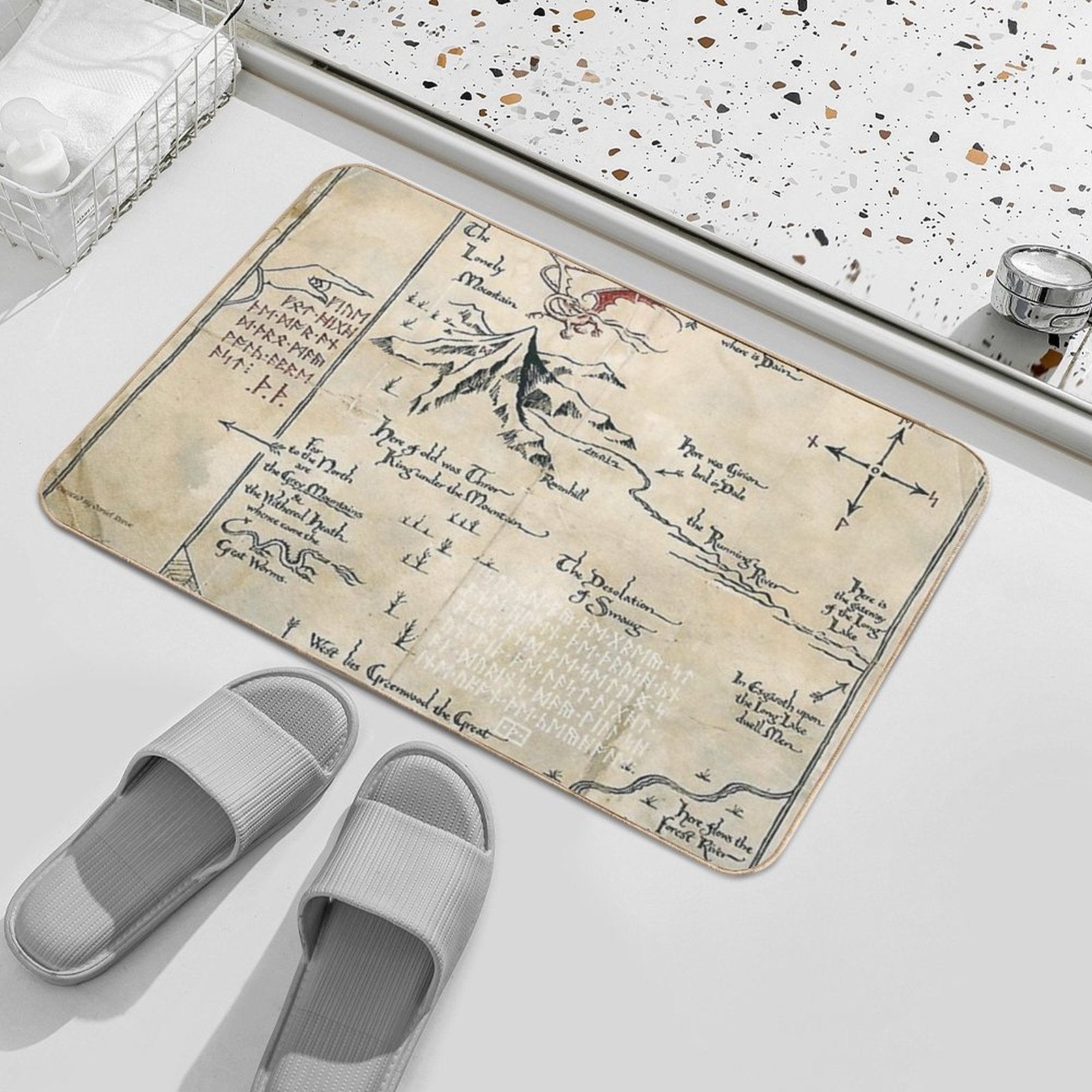 Legendary Treasure Maps  Pet-Safe Bath Mat
