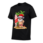 Christmas in July Santa Hawaiian Surfing Gifts Summer Surf for Men Women Kids  Summer-ready Fabric T-Shirt