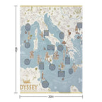 Odyssey A Map of Myth And Legend Versatility Throw Blanket