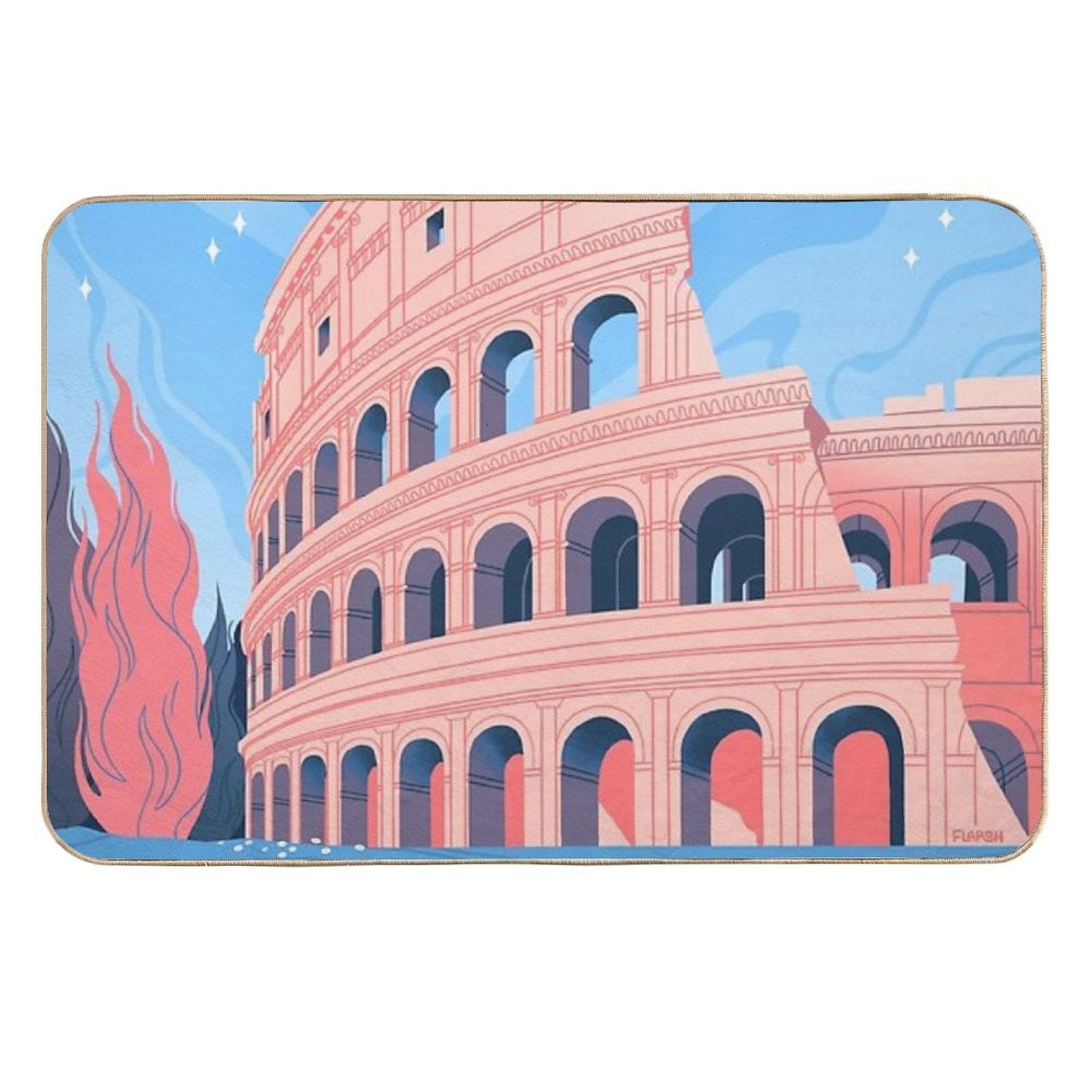 May Colosseum  Slip-Resistant Bath Mat