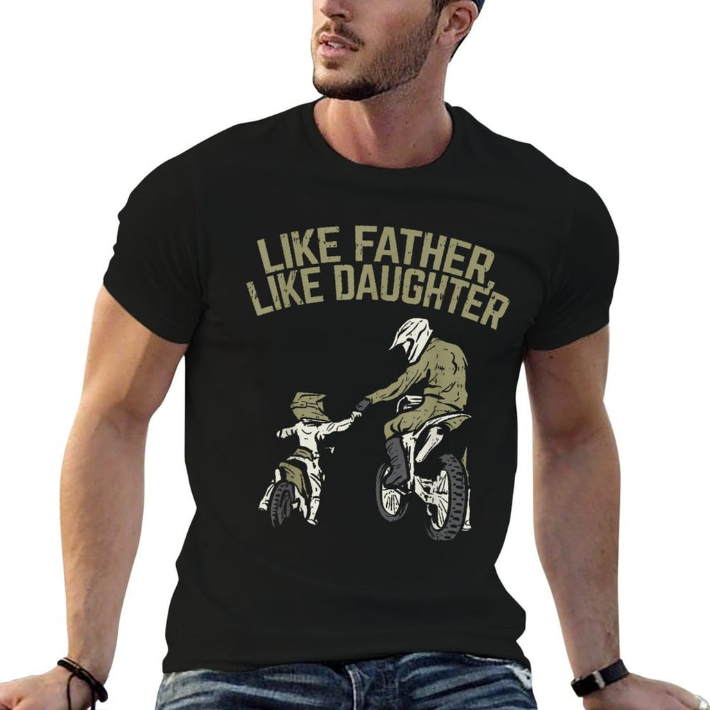 Like Father Daughter Dirt Bike Cute Matching Motocross Gift  Heathered Texture T-Shirt
