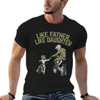 Like Father Daughter Dirt Bike Cute Matching Motocross Gift  Heathered Texture T-Shirt
