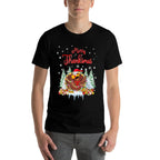Funny Turkey Santa Merry Thanksmas Christmas Thanksgiving  Breathable T-Shirt