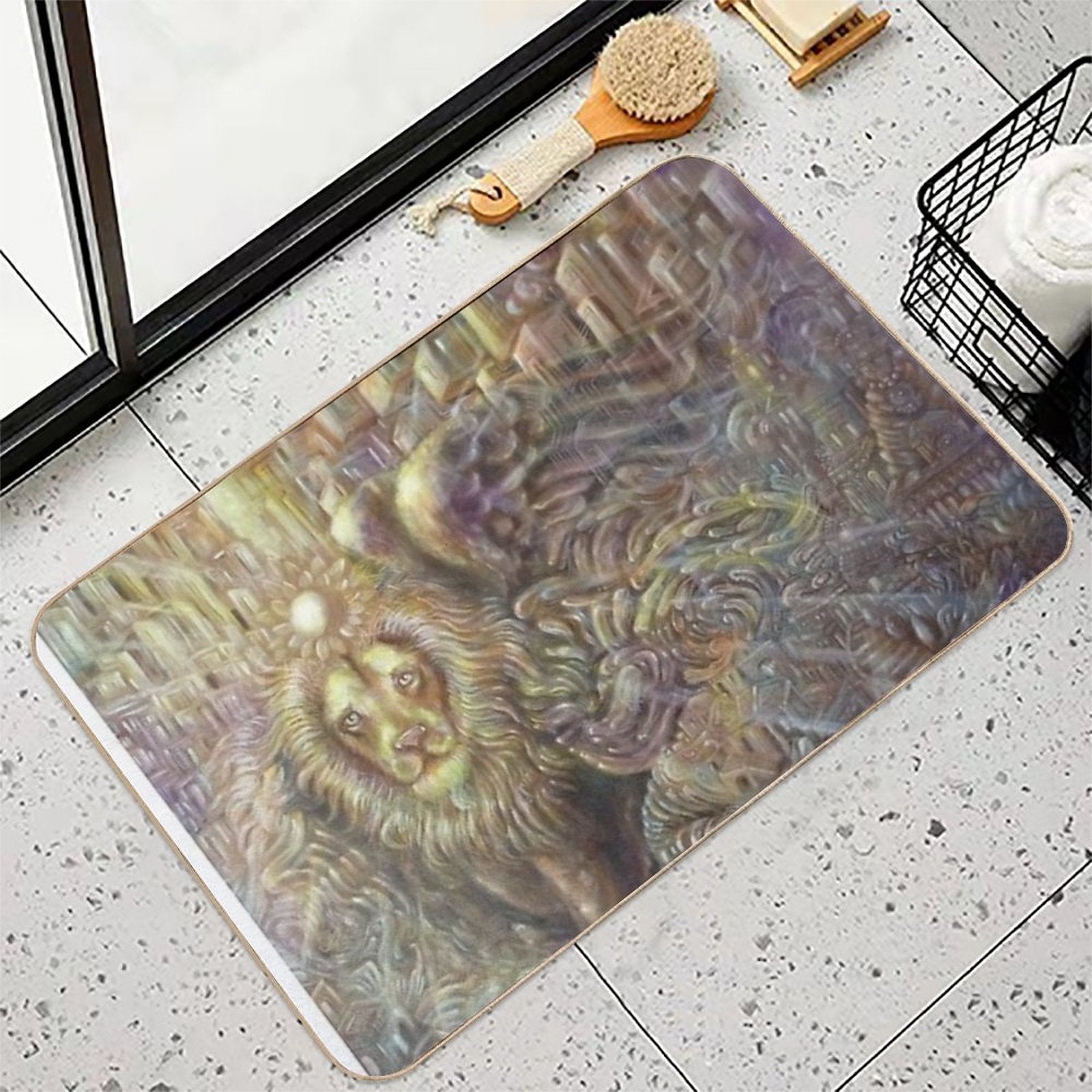 Moon in Leo  Rapid-Drying Bath Mat
