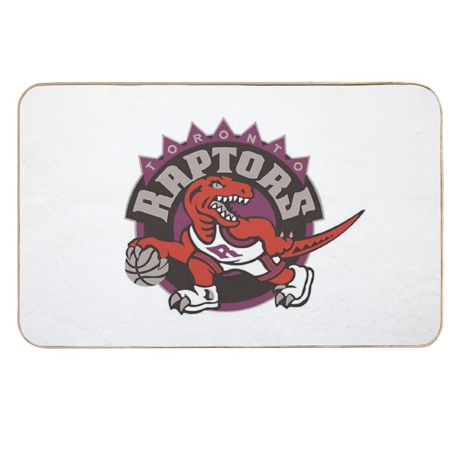 VELOCIRAPTOR DRIBBLING A BASKETBALL  Long-Lasting Bath Mat