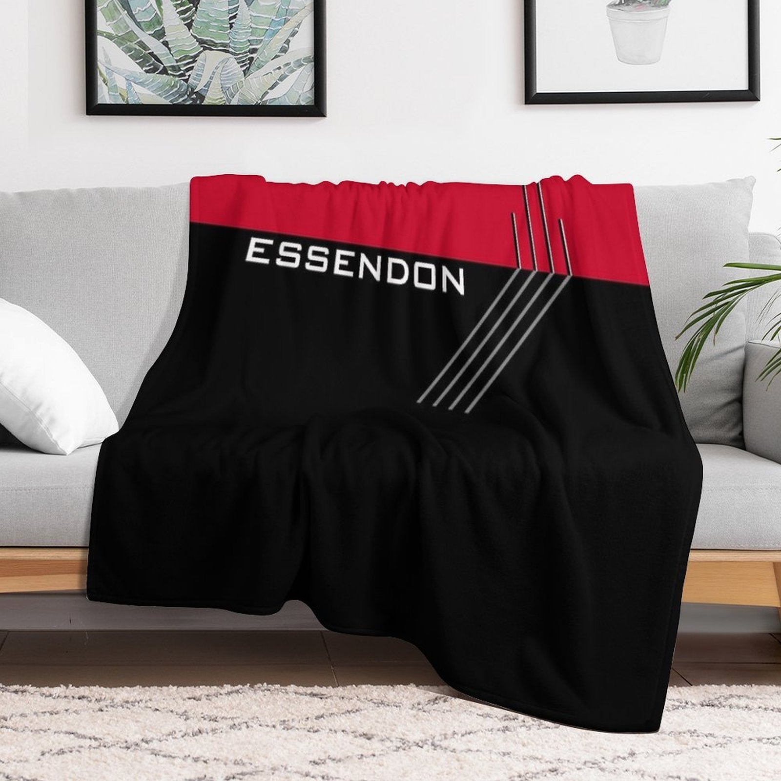 Essendon Apparels, Merchandise, T Shirts, Skirt, Mask, Apron Durable Throw Blanket