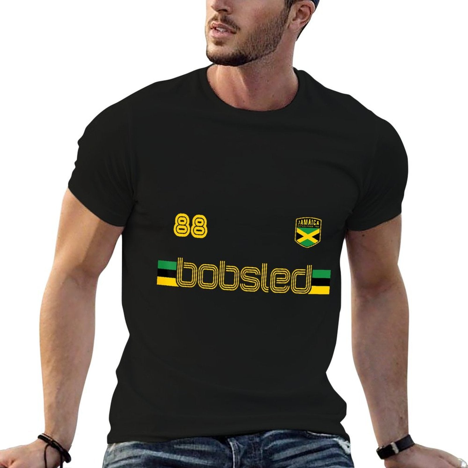 JAMAICA BOBSLED Team Vintage Jamaican Clothing  Vintage-inspired T-Shirt