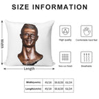 Cristiano Ronaldo Statue Soft Skin-Friendly Throw Pillow