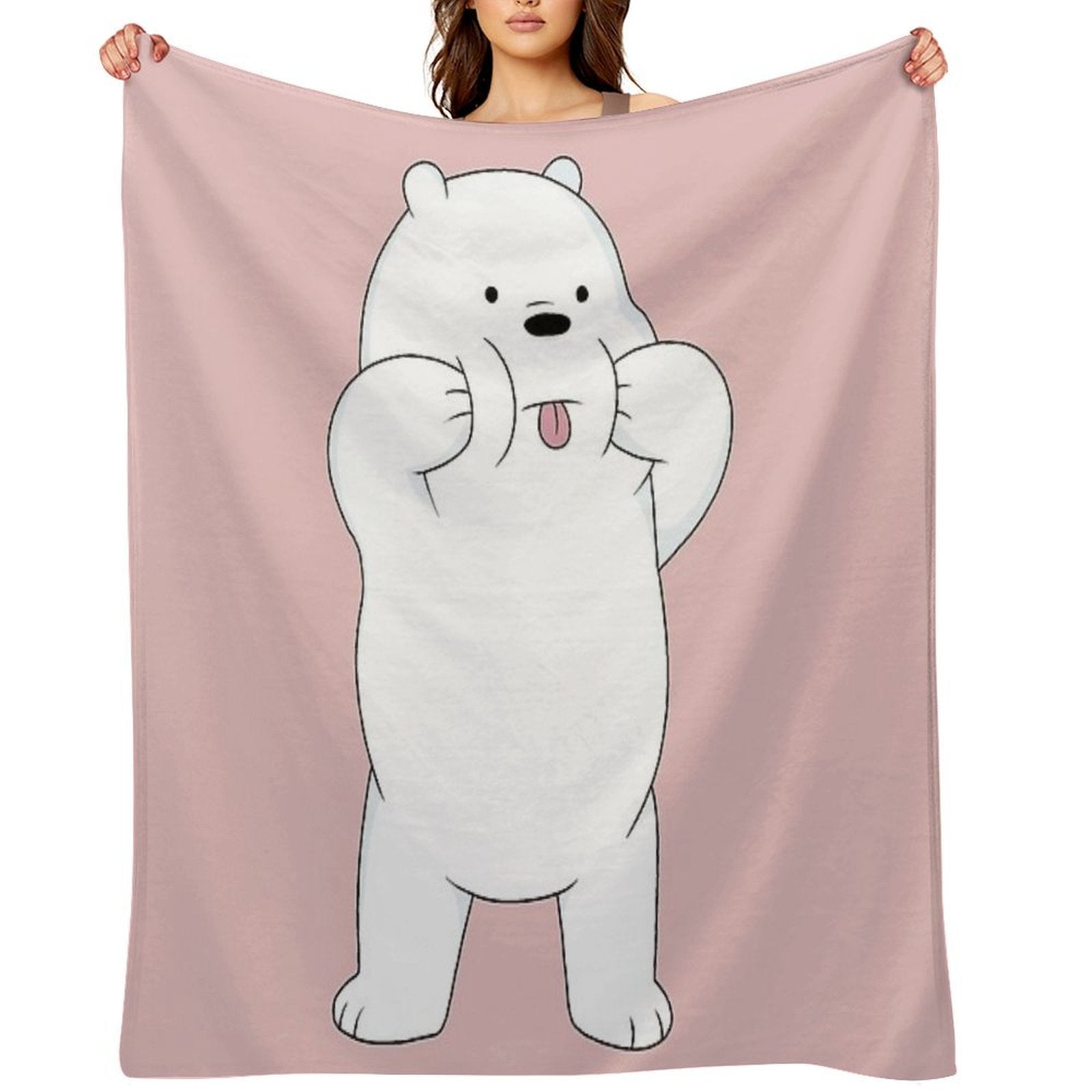 We Bare Bears - Ice Bear Shrink-resistant Throw Blanket