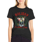 Funny Christmas Party Holiday Spirit Cocktail Club Pajamas  Tagless Design T-Shirt