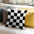 Chequered Flag Soft Reinforced Edging Throw Pillow