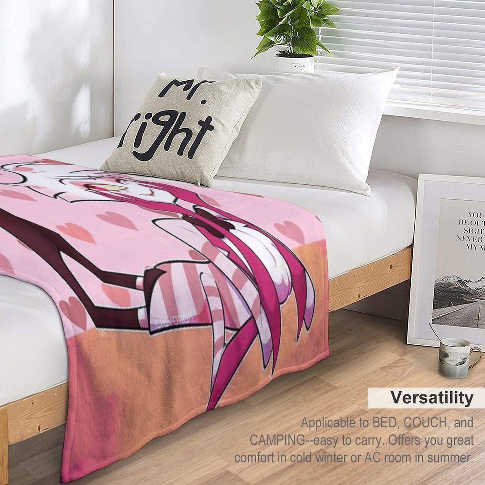 Hazbin Hotel - Angel Dust Anti-pilling Throw Blanket