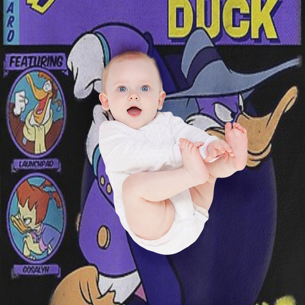 Darkwing Duck Comic Cover T-Shirt Machine-washable Throw Blanket